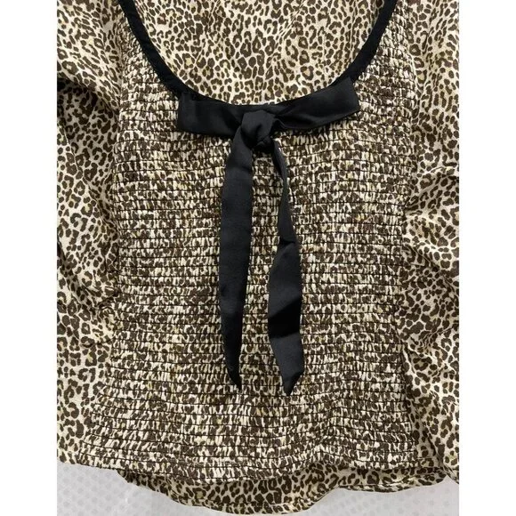 Free People x REVOLVE Cheetah Baby Blouse Large NWT - Picture 5 of 6
